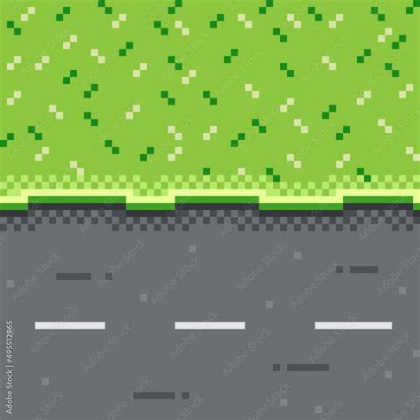 Road Texture Pixel Art Vector Picture Stock Vector Adobe Stock