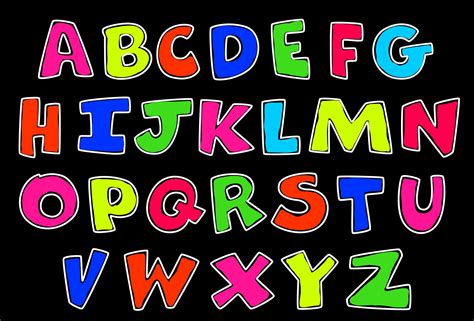 Und weitere sortimente aus dem bereich sticker. Neon style alphabets for kids - Download Free Vectors ...