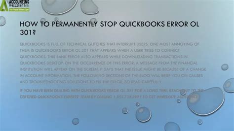 Ppt Easy Way To Resolve Quickbooks Error Ol 301 Powerpoint Presentation Id 11217958