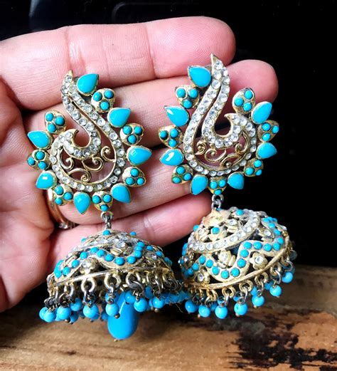 Turquoise Gold Victorian Chandelier EarringsBridal Etsy Victorian