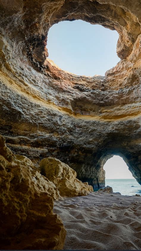 Benagil Beach Sea Cave Algarve Portugal Windows 10