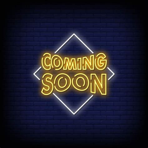 Coming Soon Neon Signs Style Neon Signs Neon Banner Template