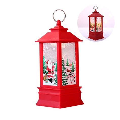 Christmas Decorative Lanterns Vintage Hand Lamp Tabletop Hanging Led