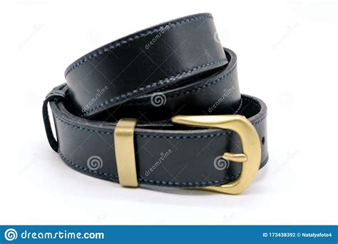 Sample Of Classic Leather Men S Belt With Metal Shiny Buckle Handmade