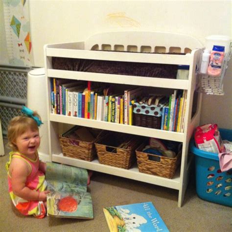 Turned My Daughters Changing Table Into A Bookshelf She Loves It