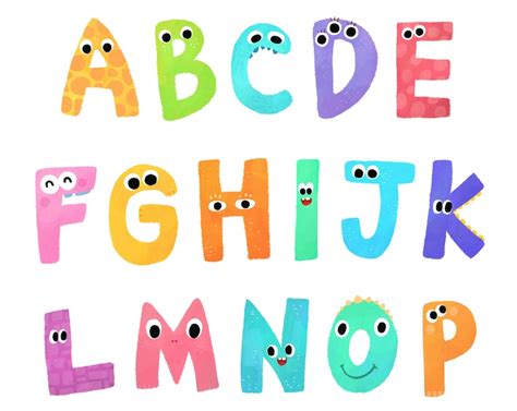 Colorful Abc Alphabet Printable Poster Nursery Decor Kids Etsy