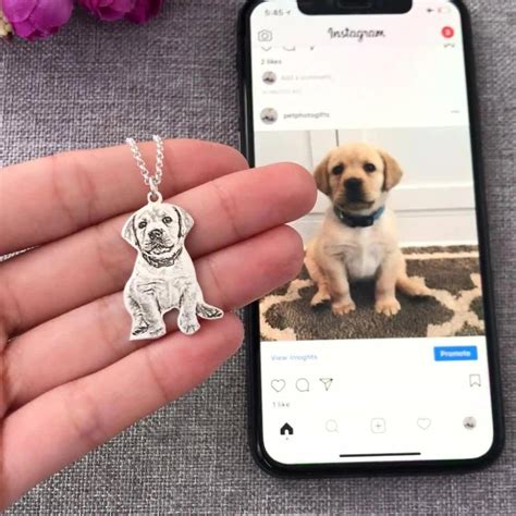 Personalized Photo Necklace Trainingdogstogetalong Personalized Dog