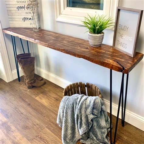 Handmade Entryway Console Table Rustic Country Farmhouse Real Etsy In