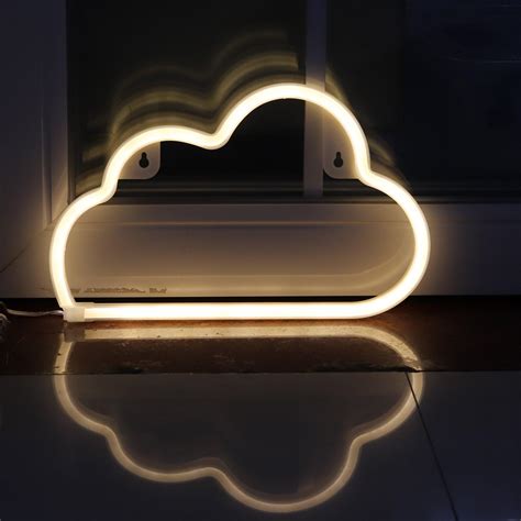 Neon Sign Light Cloud Led Wall Decorative Night Light For Bedroom Girls