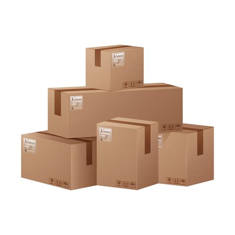 Cardboard Box Vector Illustration Cardboard Pile Image Elements For