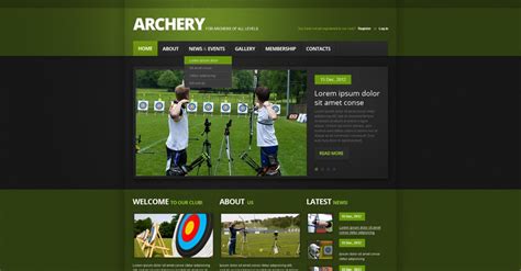 Demo Preview For Archery Website Template 40595