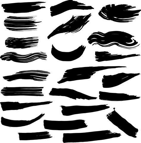 Textured Dry Brush Strokes Pre Designed Illustrator Graphics