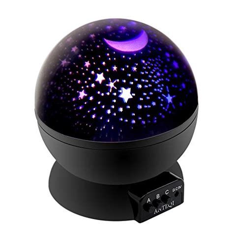 Night Light Kids Lamp Romantic Rotating Sky Moon And Cosmos Cover