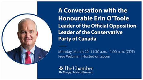 A Conversation With The Honourable Erin Otoole With Winnipeg Business