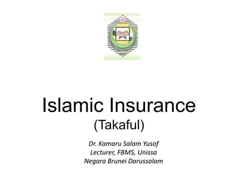 Islamic Insurance 2014 Topic 1 Ppt