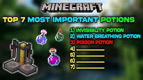 Top 7 Most Important Potions In Minecraft Brewing Guide Minecraft