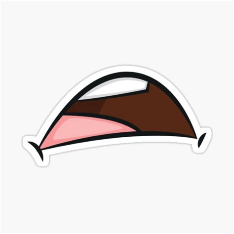 Funny Mouth Illustration Sticker For Sale By Amineharoni Redbubble