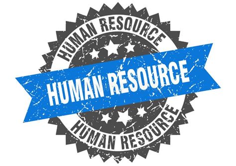 Human Resource Stamp Human Resource Grunge Round Sign Stock Vector