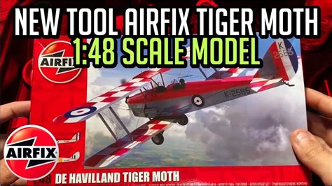 New Tool Airfix Tiger Moth 1 48 Scale Model A04104 YouTube