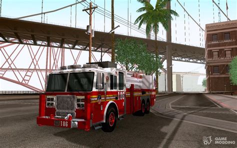 Seagrave Marauder Fdny Tower Ladder 186 For Gta San Andreas