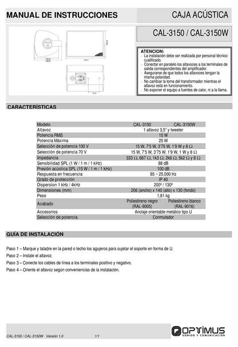 Optimus Cal 3150 Instruction Manual Pdf Download Manualslib