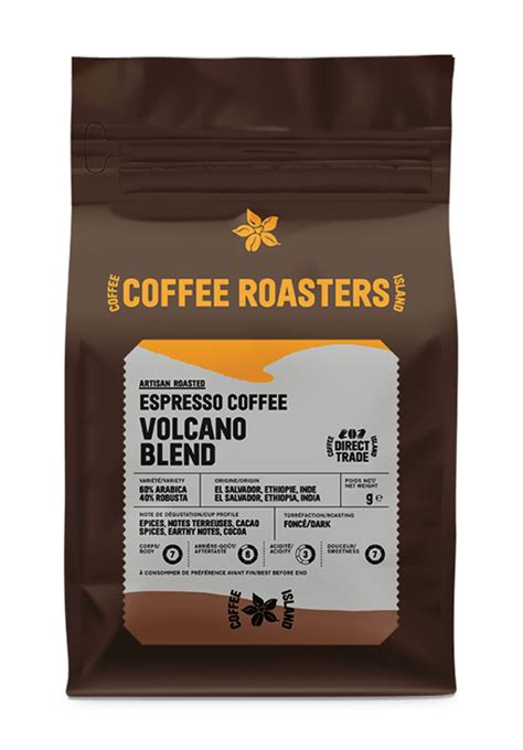 Espresso Volcano Blend préemballé 250g Coffee Island