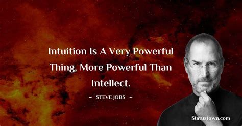 Intuition Is A Very Powerful Thing More Powerful Than Intellect