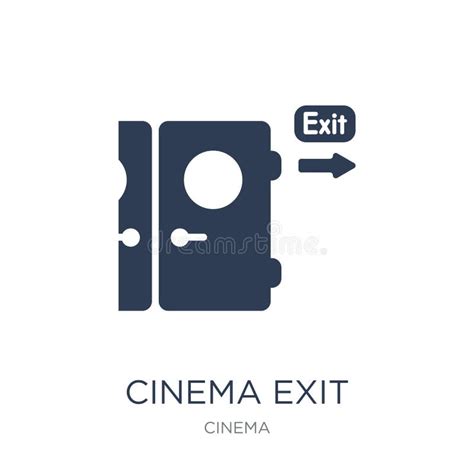 Cinema Exit Icon Trendy Flat Vector Cinema Exit Icon On White B Stock