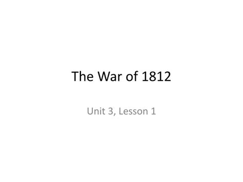 Ppt The War Of 1812 Powerpoint Presentation Free Download Id350767