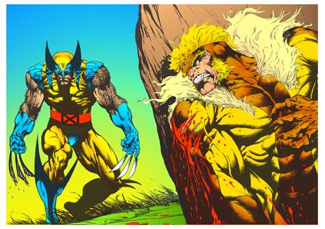 Wolverine Vs Sabretooth In David Davids Collection Of