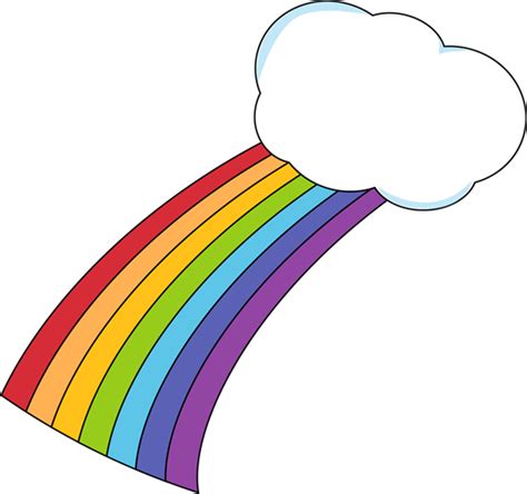 Rainbow And Cloud Clip Art Rainbow And Cloud Image
