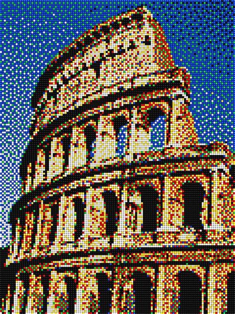 Colosseo Roma Pixel Art Gallery 16 Tavole Quercetti Pixel Art