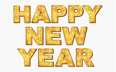 New Year Png Happy New Year Word Art Free Transparent Clipart