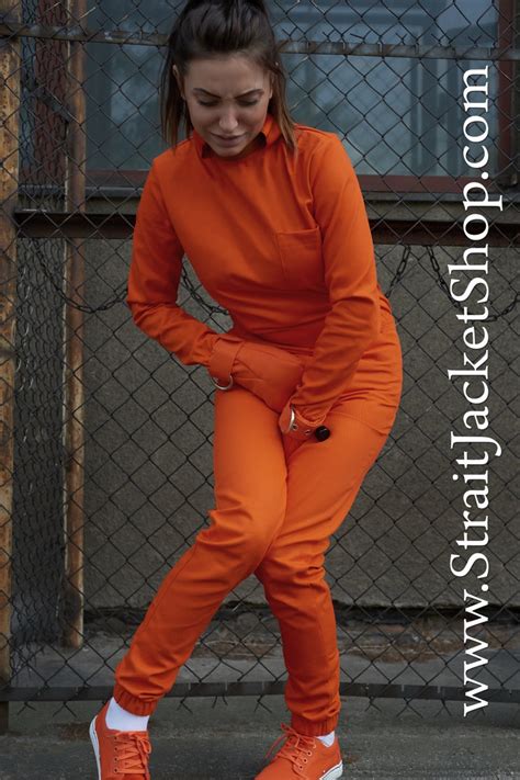 Prisoner Orange Jumpsuit With Neck Collar Restraining Bdsm Etsy New Zealand