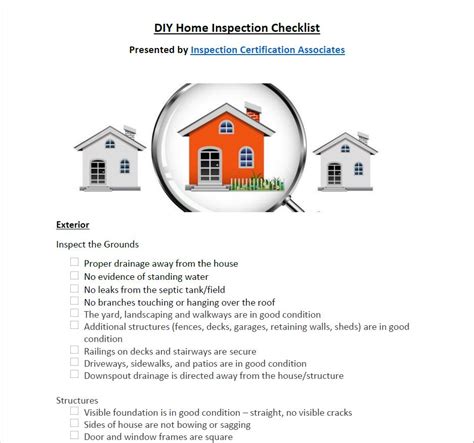 Diy Home Inspection Checklist Ica School