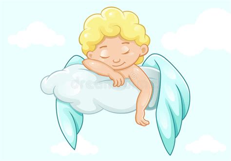Sleeping Little Angel Stock Vector Illustration Of