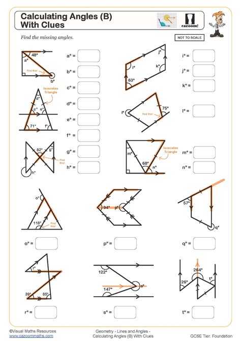 Geometry Angles Worksheets