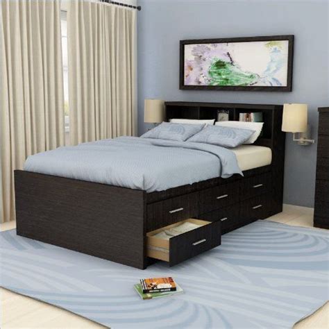Sonax Willow Double Captain 12 Drawers Storage Bed In Ravenwood Black