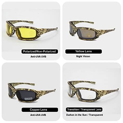 Enzodate Daisy X7 Polarized Outdoor Tactical Sunglasses Windproof Military 4 Lens Kit Tactical