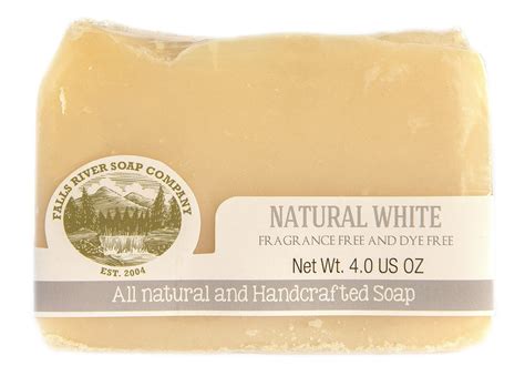 Natural White Soap Bar 4oz Hypoallergenic Fragrance Free And Dye