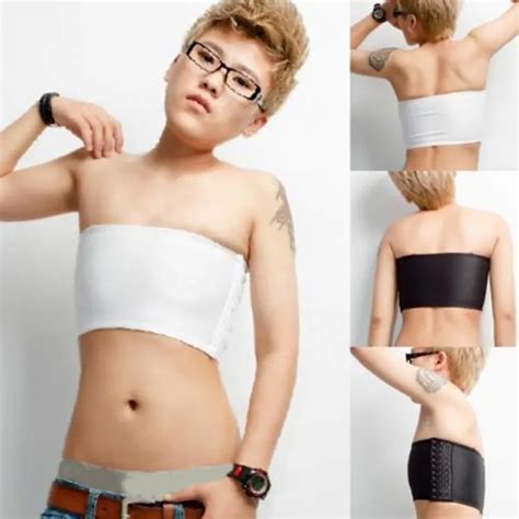 Fashion Women Summer Casual Strapless Chest Breast Binder Trans Tank Tops Sleeveless Tube