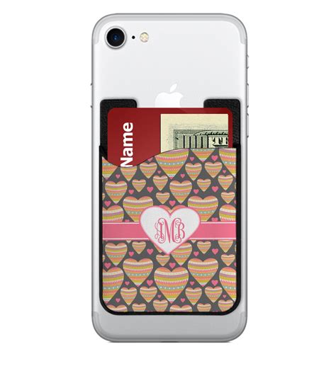 Hearts Cell Phone Credit Card Holder Personalized Youcustomizeit