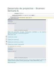 Desarrollo De Proyectos Examen Semana Docx Desarrollo De