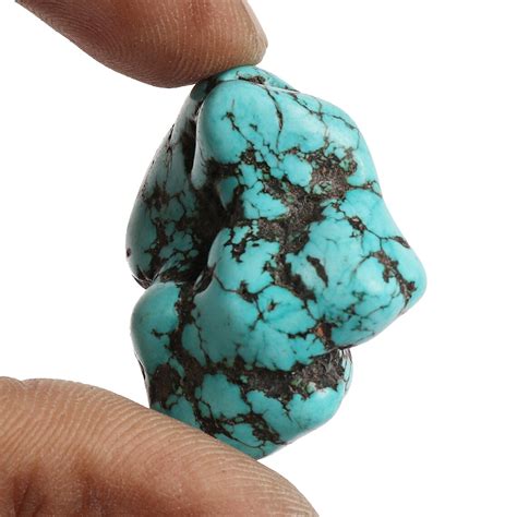 Ct Certified Natural Sky Blue Turquoise Edelsteen Ruw Etsy
