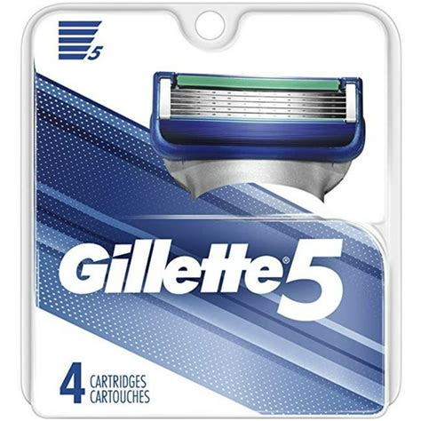 gillette 5 men s razor blade refills 4 ea pack of 2