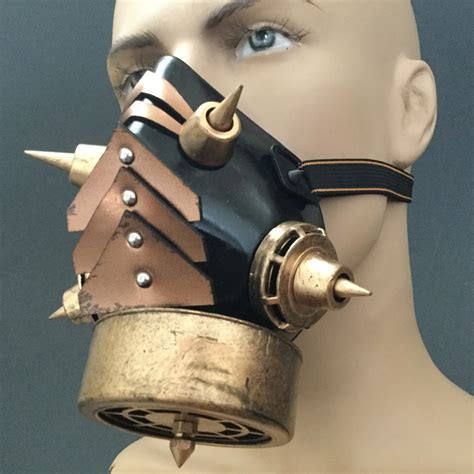 Steampunk Mouth Mask Respirator Gas Mask Metallic Bronze Gold Etsy