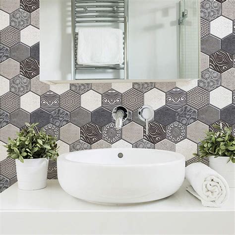 Self Adhesive 3d Kitchen Backsplash Tile Home Decor Wall Panel Tiles