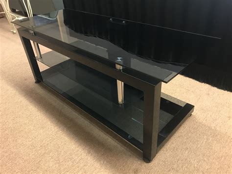Metal Tv Stand W Glass Top Delmarva Furniture Consignment