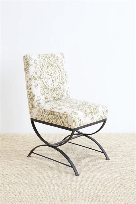 But there's also the element of appearance that can. Set of Four Curule Base Wrought Iron Dining Chairs For Sale at 1stdibs