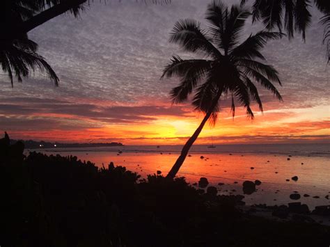 Beautiful Sunset Tupapa Rarotonga Cook Islands Beautiful Sunset